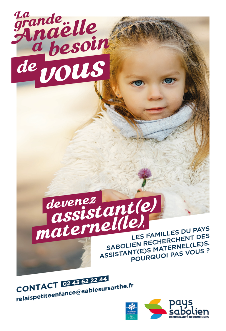 2023 Affiche campagne assistant(e) maternel(le)-petite fille