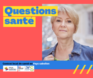 Affiche Questionnaire de santé, lancé par le Pays sabolien et en lien avec l'Agence Régionale de Santé des Pays de la Loire